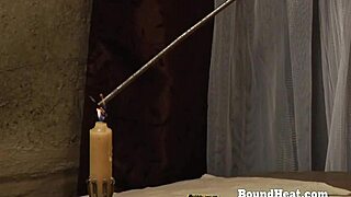 Tied slave punished by lesbian madame in bathtub