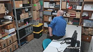 Frizzy Haired Ebony Teen 18+ Sucks Patrolman's Dick Boldly.