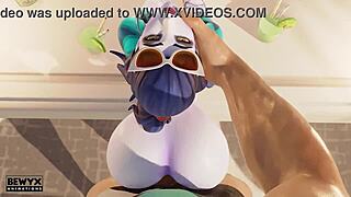 Widowmaker enjoys french holiday with big cock