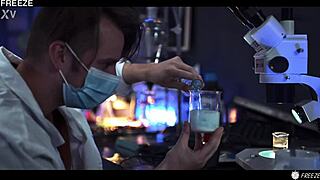 Freeze Fuck Young Lab Partner! Matty Mila Squirts!