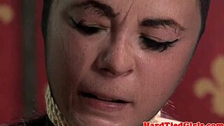 You naughty sub babe, get spanked and punished with dildo in bondage domination?