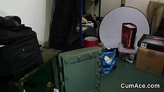 Nasty Centerfold Faces Bukkake, Gulping Jizz in Bizarre Blowbang Scene