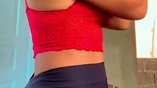 Big ass prostitute shows off marked panties