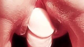 mature cougar just teasing with big pussy spreading and toys at home.