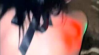 asian beauty in lingerie screams from big cock.