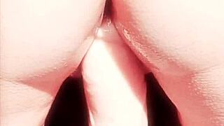 mature cougar just teasing with big pussy spreading and toys at home.