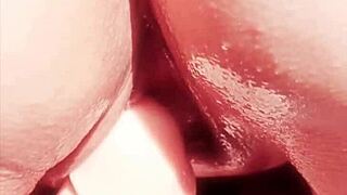 mature cougar just teasing with big pussy spreading and toys at home.