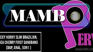 Bea Cherry's first anal gangbang with monster cocks.