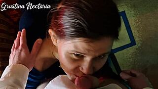 The countess sucked her secret lover's big dick at the social event.