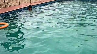 After pool fun, I fucked that curvy BBW for a huge cumshot