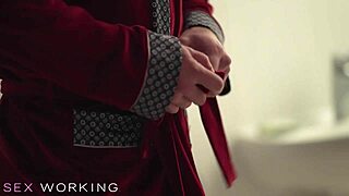 intimate passionate sex with stunning latvian redhead mina k riding cowgirl. her doggystyle orgasm shakes the room!