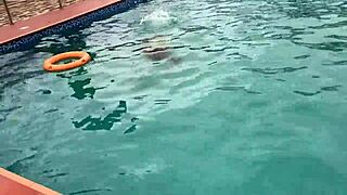 After pool fun, I fucked that curvy BBW for a huge cumshot