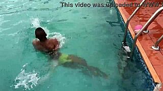 After pool fun, I fucked that curvy BBW for a huge cumshot