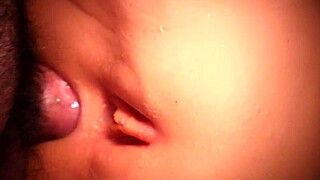 Her Tight Ass Drives Me to Quick Orgasm and Cum in Close-Up Action