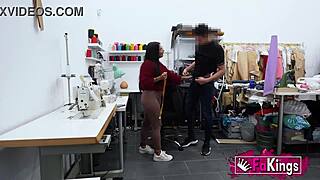 Young brunette Lara Rey shows rough blowjob lessons ending in amateur fun 😏