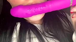 teen american exchange student goes solo with toys and squirts