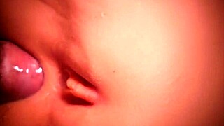 Her Tight Ass Drives Me to Quick Orgasm and Cum in Close-Up Action