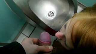 Blowjob in the toilet? Intriguing contrast