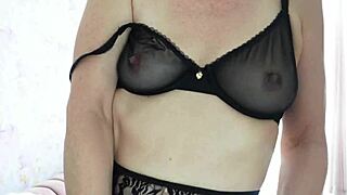 Check out these saggy tits getting extreme play in lingerie