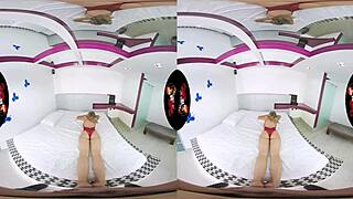 Beautiful Babe Shows Big Breasts in VR!