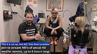 Dr. Tampa's Yearly Physical on Channy Crossfire's Small Tits