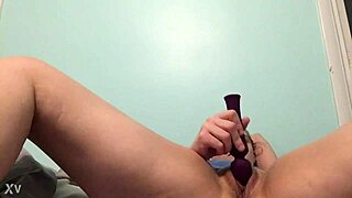 Blonde Petite Girl Masturbates Solo!