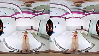 Beautiful Babe Shows Big Breasts in VR!