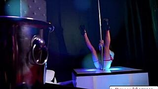 Experienced stripper claudia valentine gets ass fucked by big dick in retro scene