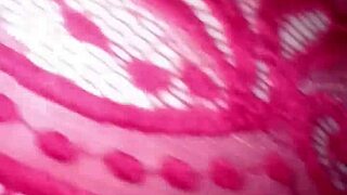 Sexy Latina prostitute in red lingerie gets her big tits and pussy covered in cum during wild group swingers orgy