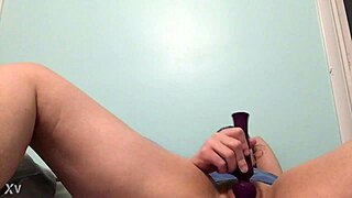 Blonde Petite Girl Masturbates Solo!