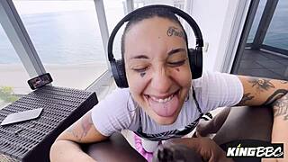 Gia Lovely Bounces on Louie Small's BBC.