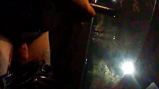 Alone in the car, jerking off cock outdoors for public masturbation thrill.