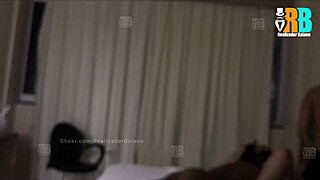 Hotwife makes cuckold suck while getting big black cock!