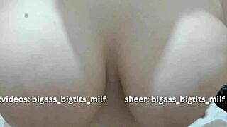 Milf with big ass and tits gets oiled and fingered anally. She cums wetly in stockings.