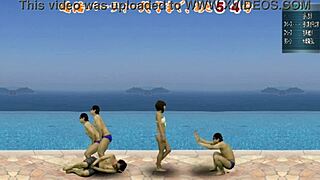 Asian Femdom Ball Kicking Game