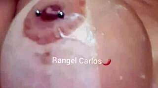 I Licked All The Cum He Cummed On My Brunette Tits