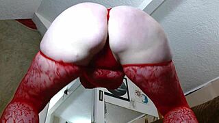 dawnskye1962 towers over you in red lingerie as a giantess