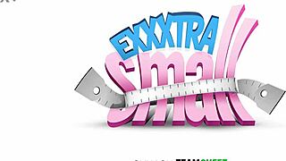 During a risky sex game, the cute petite stepsis lets me split her pussy open with doggystyle