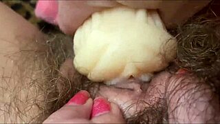 big clit throbs to intense orgasm in closeup view