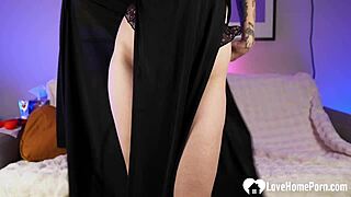 punishing my filthy husband with scalding wax on tits heels shoes striptease