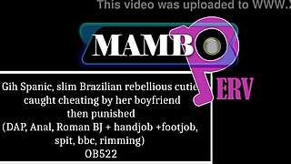 OMG, Slim Brazilian Cutie Caught Cheating, PUNISHED With DAP ANAL!