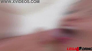 Tiny Polly Petrova's Insane First Triple Penetration!