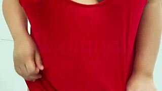 asian teen feels sexy and horny with her pregnant belly in homemade solo