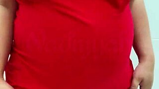 asian teen feels sexy and horny with her pregnant belly in homemade solo