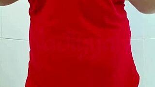 asian teen feels sexy and horny with her pregnant belly in homemade solo