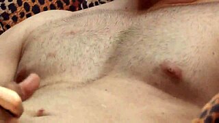 solo gay guy enjoys anal masturbation and cumshot