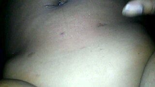 Ebony Babe Fingers Hairy Pussy with Rabbit Toy!