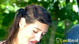 super curvy babe gets fucked outdoors in the pool with close up doggystyle bent over pussy fingering brunette assfucking masturbation