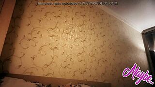 sweet brunette babe contrasts softcore masturbation with intense orgasm