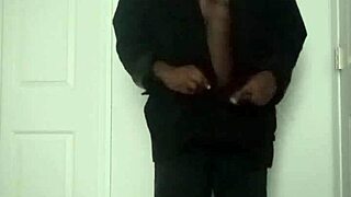 Stretching Arms For Exercise As If Its Masturbating!